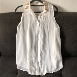 Tobi White See Through Sleeveless Blouse